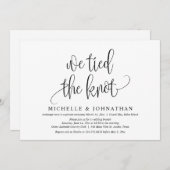 We Hebben De Knoop Doorgehakt, Bruiloft Elopement  Kaart (Voorkant / Achterkant)