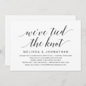 We hebben de knoop doorgehakt, Bruiloft Elopement  Kaart (Voorkant / Achterkant)