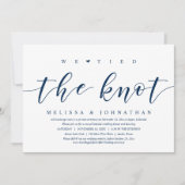 We Hebben De Knoop Doorgehakt, Bruiloft Elopement  Kaart (Voorkant)