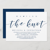 We Hebben De Knoop Doorgehakt, Bruiloft Elopement Kaart (Voorkant / Achterkant)