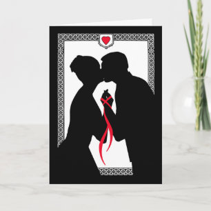 We hebben de knoop doorgehakt, bruisende gehuwde a aankondiging