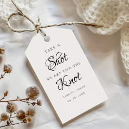 We hebben de knoop doorgehakt, dus neem een korte  cadeaulabel