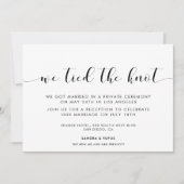 We hebben de knoop doorgehakt Elegante aankondigin Kaart (Voorkant)