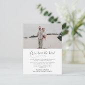 We hebben de knoop doorgehakt Elegante romantische Briefkaart (Staand voorkant)