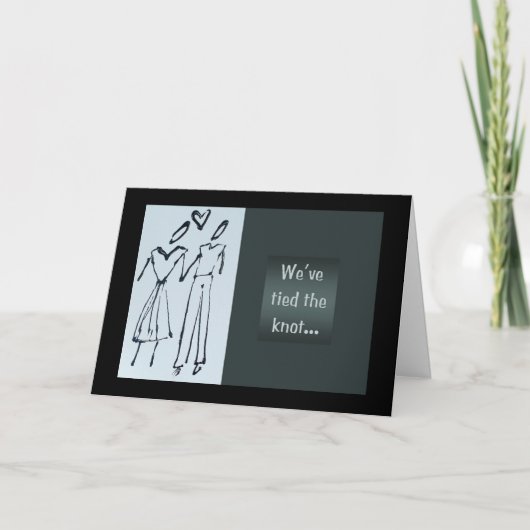 We hebben de knoop doorgehakt... huwelijksaankondi aankondiging (Voorkant)