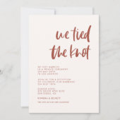 We hebben de knoop doorgehakt Moderne elegante sne Kaart (Voorkant)