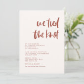 We hebben de knoop doorgehakt Moderne elegante sne Kaart (Staand voorkant)