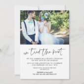 We hebben de knoop doorgehakt Moderne foto-aankond Kaart (Voorkant)