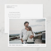 We hebben de knoop doorgehakt! Moderne foto Elopem Aankondigingskaart (Voorkant / Achterkant)