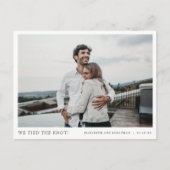 We hebben de knoop doorgehakt! Moderne foto Elopem Aankondigingskaart (Voorkant)