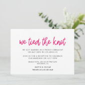 We hebben de knoop doorgehakt Moderne kalligrafie Kaart (Staand voorkant)