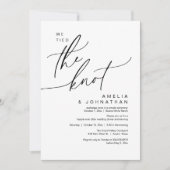 We hebben de knoop doorgehakt, Romantische bruilof Kaart (Voorkant)