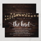 We hebben de knoop doorgehakt, Rustic Elopement Pa Kaart (Voorkant / Achterkant)