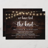 We hebben de knoop doorgehakt, Rustic, Trouw Elope Kaart (Voorkant / Achterkant)