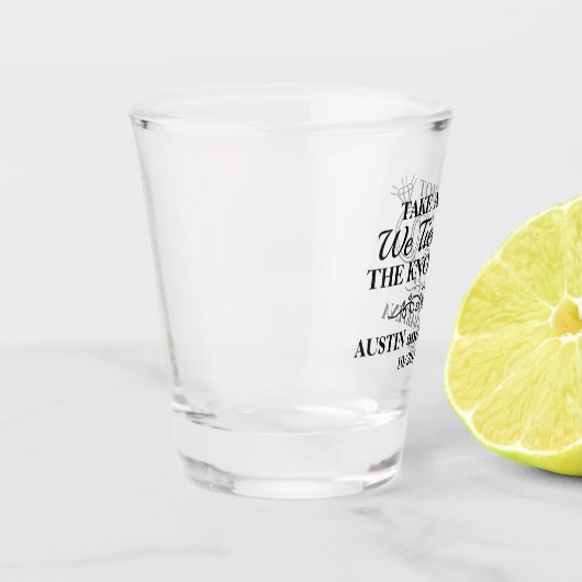 We hebben de knoop doorgehakt shot glas (Links)