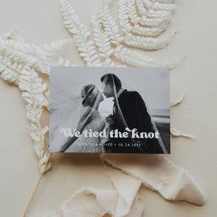We hebben de knoop doorgehakt Stijlvolle retro fot Aankondiging