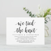 We Hebben de Knoop Doorgehakt, Trouw Elopement Din Kaart (Staand voorkant)