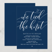 We hebben de knoop doorgehakt, Trouw Elopement Fee Kaart (Voorkant / Achterkant)