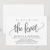 We Hebben De Knoop Doorgehakt, Trouw Elopement Fee Kaart (Voorkant / Achterkant)