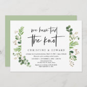 We hebben de knoop doorgehakt, Trouw Elopement Fee Kaart (Voorkant / Achterkant)