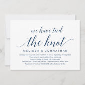 We hebben de knoop doorgehakt, Trouw Elopement Fee Kaart (Voorkant)