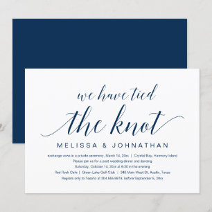 We hebben de knoop doorgehakt, Trouw Elopement Fee Kaart