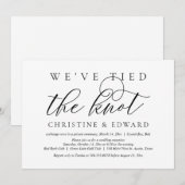 We Hebben De Knoop Doorgehakt, Trouw Elopement Kaart (Voorkant / Achterkant)