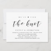 We hebben de knoop doorgehakt, Trouw Elopement Uit Kaart (Voorkant)