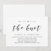 We hebben de knoop doorgehakt, Trouw Elopement Uit Kaart (Voorkant / Achterkant)