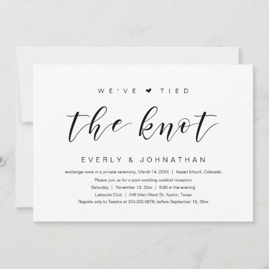 We hebben de knoop doorgehakt, Uitnodiging voor ee (Voorkant)