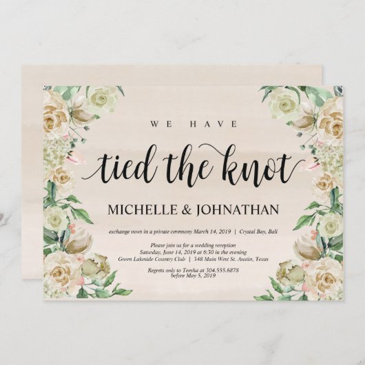 We hebben de knoop doorgehakt, uitnodiging voor el (Voorkant / Achterkant)