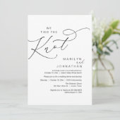 We hebben de knoop doorgehakt, Wedding Elopement D Kaart (Staand voorkant)