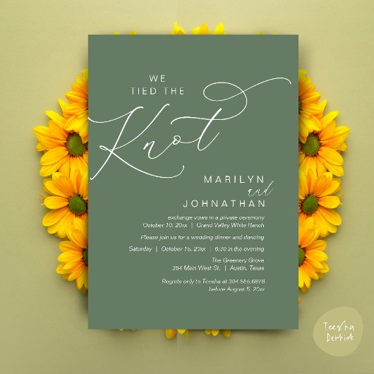 We hebben de knoop doorgehakt, Wedding Elopement D Kaart