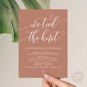 We hebben de knoop doorgehakt, Wedding Elopement D Kaart