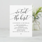 We hebben de knoop doorgehakt, Wedding Elopement D Kaart (Staand voorkant)