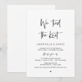 We hebben de knoop doorgehakt, Zwart, Trouw Elopem Kaart (Voorkant / Achterkant)