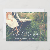 We hebben de knoop Elegant kalligrafie fotokaart g Aankondiging (Voorkant)