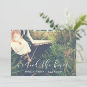 We hebben de knoop Elegant kalligrafie fotokaart g Aankondiging (Staand voorkant)