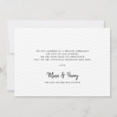 We hebben de knoop Elegant kalligrafie fotokaart g Aankondiging (Achterkant)