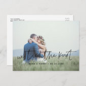 We hebben de knoop geknoopt Moderne ontwerpfoto Briefkaart (Voorkant / Achterkant)