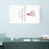 We hebben de knoop pink hart knopen naam datum rom spandoek (Beurs)