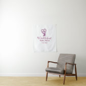 We hebben de knoop pink hart knopen naam datum rom wandkleed (In situ)