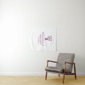 We hebben de knoop pink hart knopen naam datum rom wandkleed (In Situ (horizontaal))