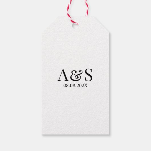 We hebben de knoop Pretzel bruiloft Label Cadeaulabel (Achterkant)