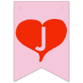 We hebben de knoop Rode harten bruiloft bunting ba Vlaggetjes (Tweede vlag)