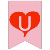 We hebben de knoop Rode harten bruiloft bunting ba Vlaggetjes (Derde vlag)