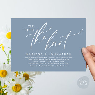 We hebben de knoop romantische bruiloft elopement kaart