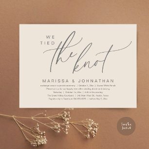 We hebben de knoop romantische bruiloft elopement  kaart