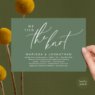 We hebben de knoop romantische bruiloft elopement kaart