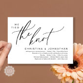 We hebben de knoop romantische bruiloft elopement kaart